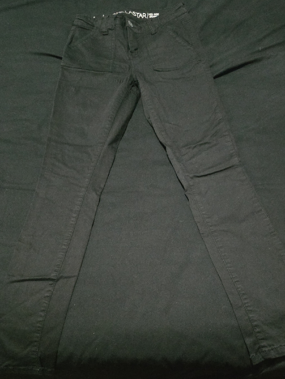 Vanilla Star Black Mid-Rise Skinny Jeans